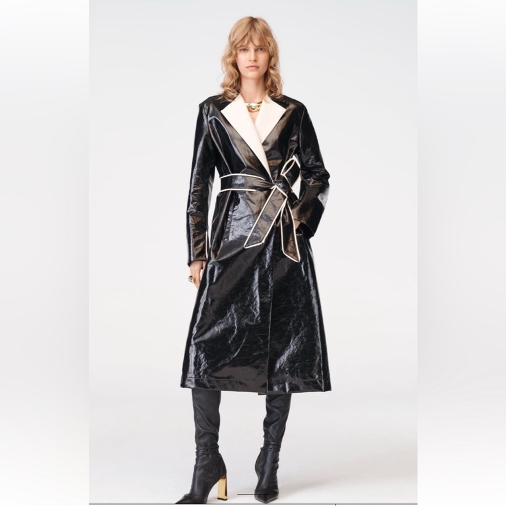 Zara Contrast Lapel Coat Limited Edition
